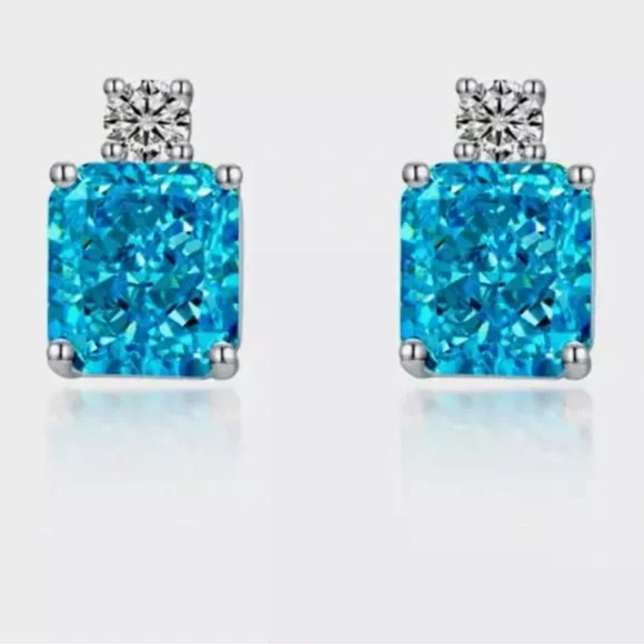 4ct Cushion Cut Earrings - Picture 3 of 12
